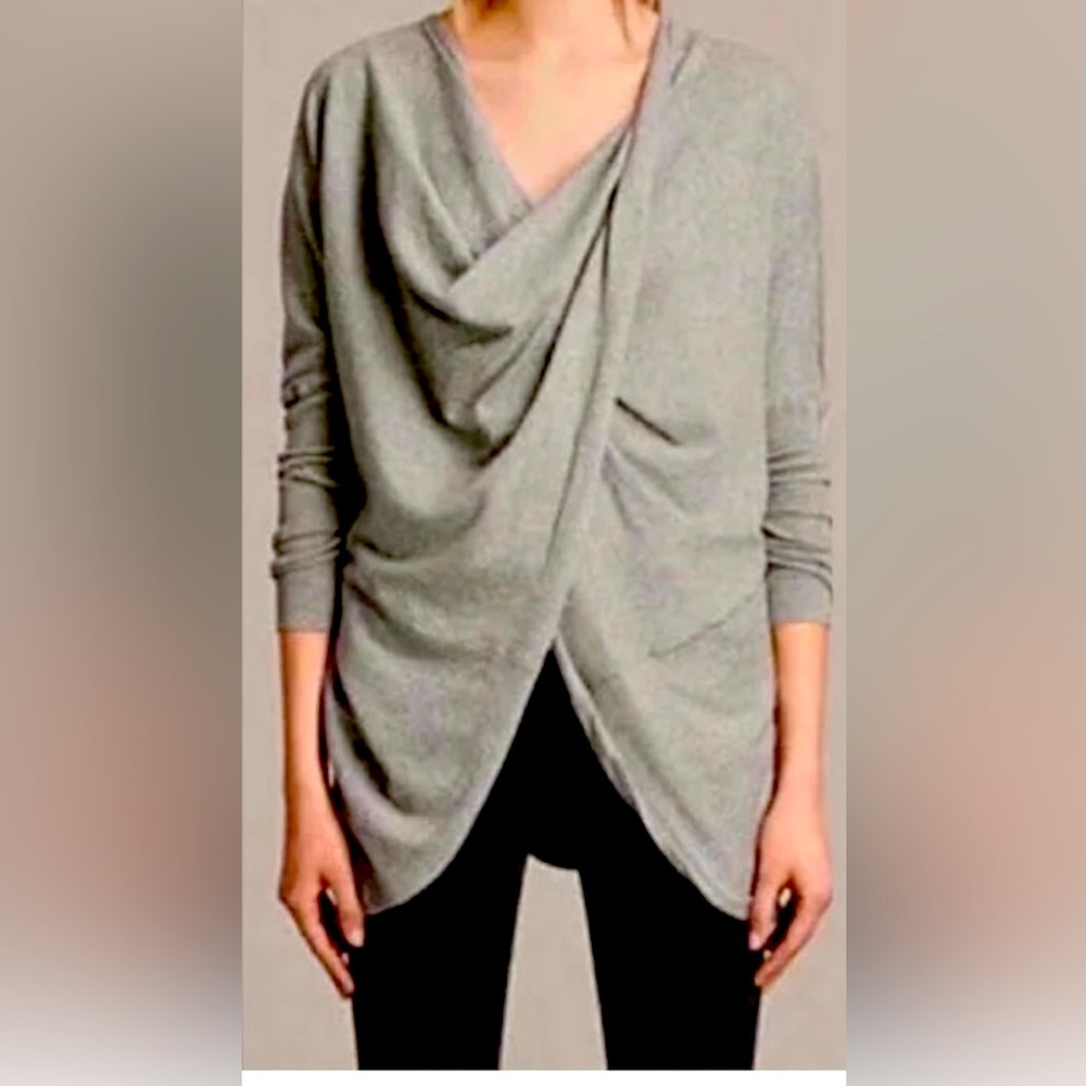 All Saints Gray Multi-wear Wrap Sweater